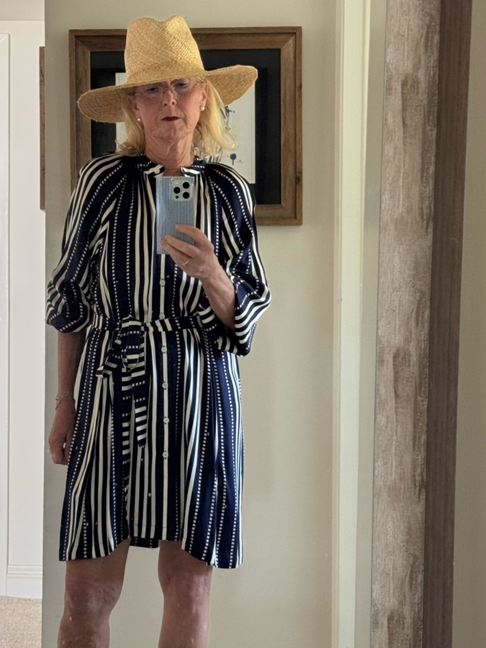 Navy classic dolman sleeve dress by Lemlem💙